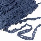 Elastic Crochet Lace Ruffle - 15mm - Denim Blue Col. 526