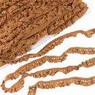 Elastic Crochet Lace Ruffle - 15mm - Cognac Col. 541