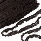 Elastic Crochet Lace Ruffle - 15mm - Dark Mocha Col. 552