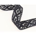 Black - Cotton Crochet Lace - 20mm