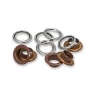 Prym - Brown / Silver Eyelet with Washer - 11mm (pack of 20)