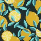 Coated Cotton - Lemons and Oranges in Yellow and Mint - Picnic Collection