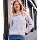 Cable Cardigan ECOPUNO & SILKHAIR Size 40/42 -  Knitting Pattern + Yarn Bundle by LANA GROSSA (Nordic Knits No.3 Design 23)