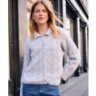 Cable Cardigan ECOPUNO & SILKHAIR Size 48/50 -  Knitting Pattern + Yarn Bundle by LANA GROSSA (Nordic Knits No.3 Design 23)