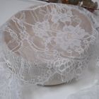 Eyelash Lace Band with Scalloped Edge - Precut 290cm x 25cm - White