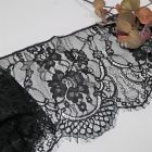 Eyelash Lace Band with Scalloped Edge - Precut 290cm x 25cm - Black