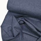 Italian Wool Tweed "Diego" - Chevron - Dark Blue/Denim Blue