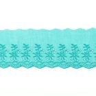 Cotton Eyelet Lace Trim - Petrol 90 mm