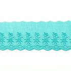 Cotton Eyelet Lace Trim - Petrol 90 mm