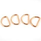 D-Rings - 18mm (3/4") x 3mm THIN - 4pack - Copper / Rose Gold