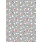 Snowmen on Grey Flannel by Lewis & Irene