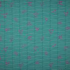 Broken Stripe  - Fine Cotton Poplin  -  Petrol - Nerida Hansen Collection
