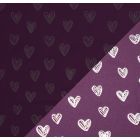 Reflective Softshell - Hearts with Berry Fleece Lining