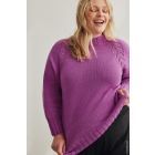 Pattern and Yarn Bundle Size 44/46 - Turtleneck Sweater with Eyelet Raglan Detail Design 30 from Merino Edition No.3
