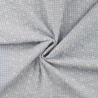 Embroidered Seersucker Cotton - Light Blue Gingham