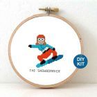 Cross Stitch Kit - Snowboarder - f