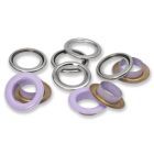 Prym - Lilac / Silver Eyelet with Washer - 14mm (pack of 15)
