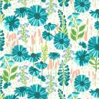 100% Cotton - Meadowland by RJR - Sunny Day Flowers - Otherworldly Blue Fabric per 1/2m