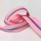 Mimitrim Zipper Nylon Coil Size #5 Bubblegum Pink Tape with Rainbow Coil -  3 Meter Pack