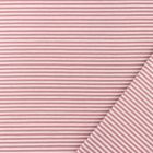 Yarn Dyed Mini Stripes 3mm - Rose and White (col.1115)
