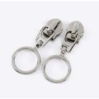 Zipper Pull #5 - Small Circle approx. 15mm - Silver (Set of 5)