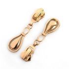 Zipper Pull #5 - Teardrop - Gold (Set of 5)