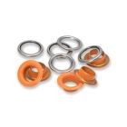 Prym - Orange / Silver Eyelet with Washer - 11mm (pack of 20)