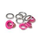 Prym - Pink / Silver Eyelet with Washer - 11mm (pack of 20) 542549