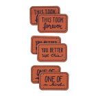 Project Labels - Sarcastic - Faux Leather 6pcs