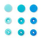 Prym Color Snap Assortment 12.4mm  - Circle - Blue (393000)