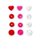 Prym Color Snap 12.4mm- Heart - Red/White/Pink