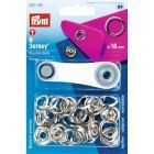 Prym - No-sew snaps jersey, 18mm, silver-coloured