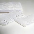 Cotton Eyelet Lace Trim - White 42mm