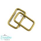 Rectangular Rings - 38mm (1.5") 4-pack - Antique Brass