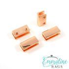 Rectangular Strap End Caps (3/4" Wide) (4 Pack) - Copper / Rose Gold