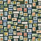 100% Cotton - Stamps Hunter Green - Curio by Rifle Paper per 1/2m