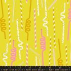 100% Cotton - Ruby Star Society "Sugar Cone" - Straws on Citron per 1/2m