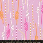 100% Cotton - Ruby Star Society "Sugar Cone" - Straws on Macaron per 1/2m