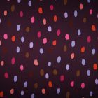 Summer Dots  - Cotton Satin -  Dark Purple - Nerida Hansen Collection