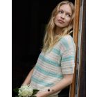 Pullover with Textured Stripes "Summer Cashmere"  44/46 - Pattern+Yarn Bundle by LANA GROSSA (Natural Knits 1 Design25)