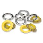 Prym - Yellow / Silver Eyelet with Washer - 14mm (pack of 15)