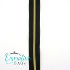 Emmaline Zippers (3 yard pack) - Size #3 - Black Tape  / Gold Coil