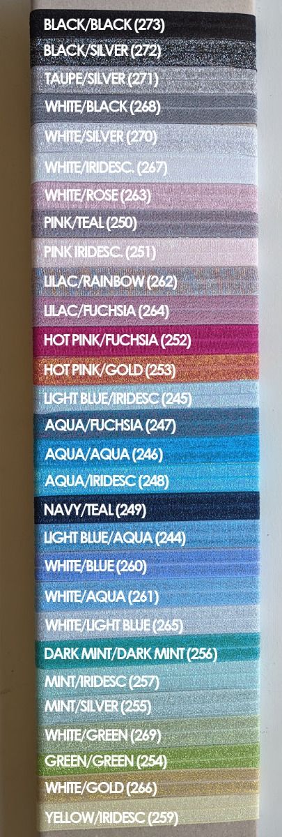 Aurora Glitter Fold Over Elastic