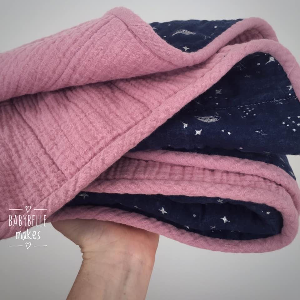 Folded gauze whole cloth quilt