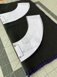 Interfaced pattern piece gauze