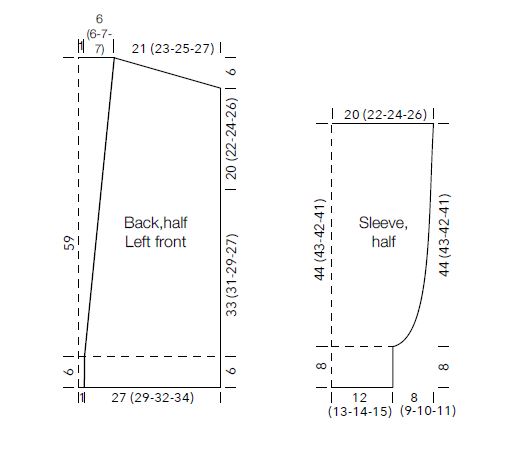 Avio Sweater Measurment Chart